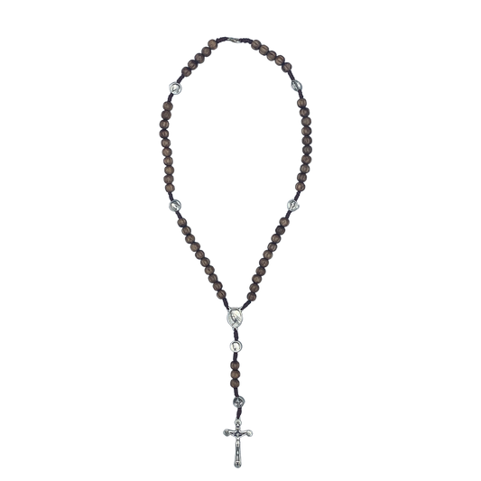 Wood Queen of Peace Rosary of Assorted Styles and Medals