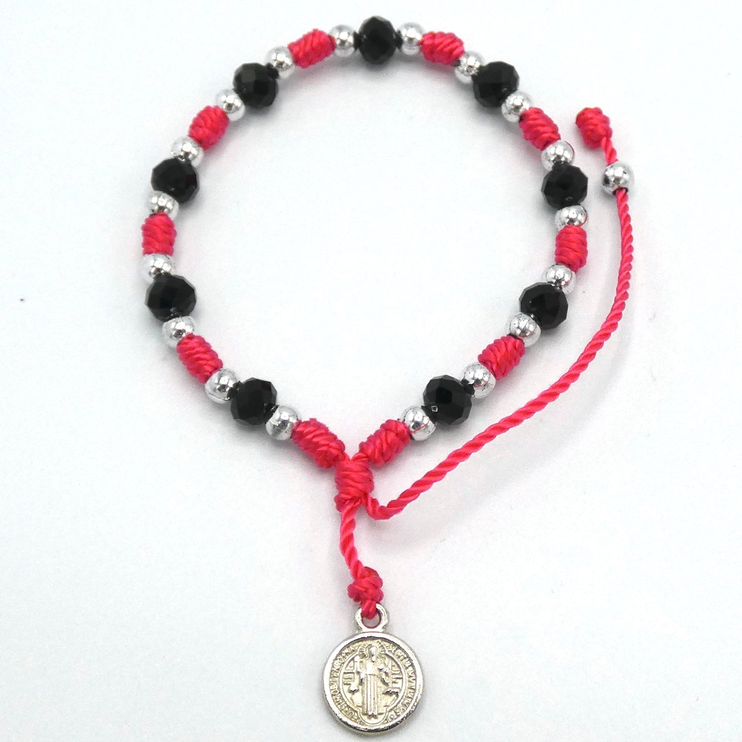 Mexican St. Benedict Decade Rosary Bracelet of Assorted Colors