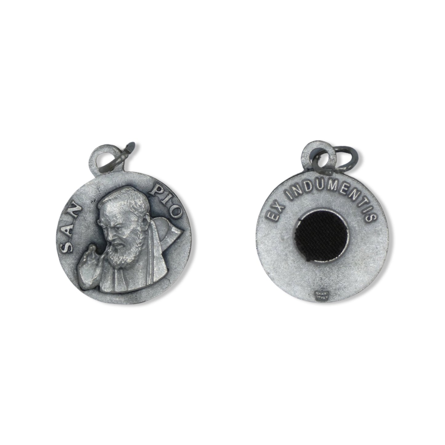 Circle Padre Pio Medal with Relic