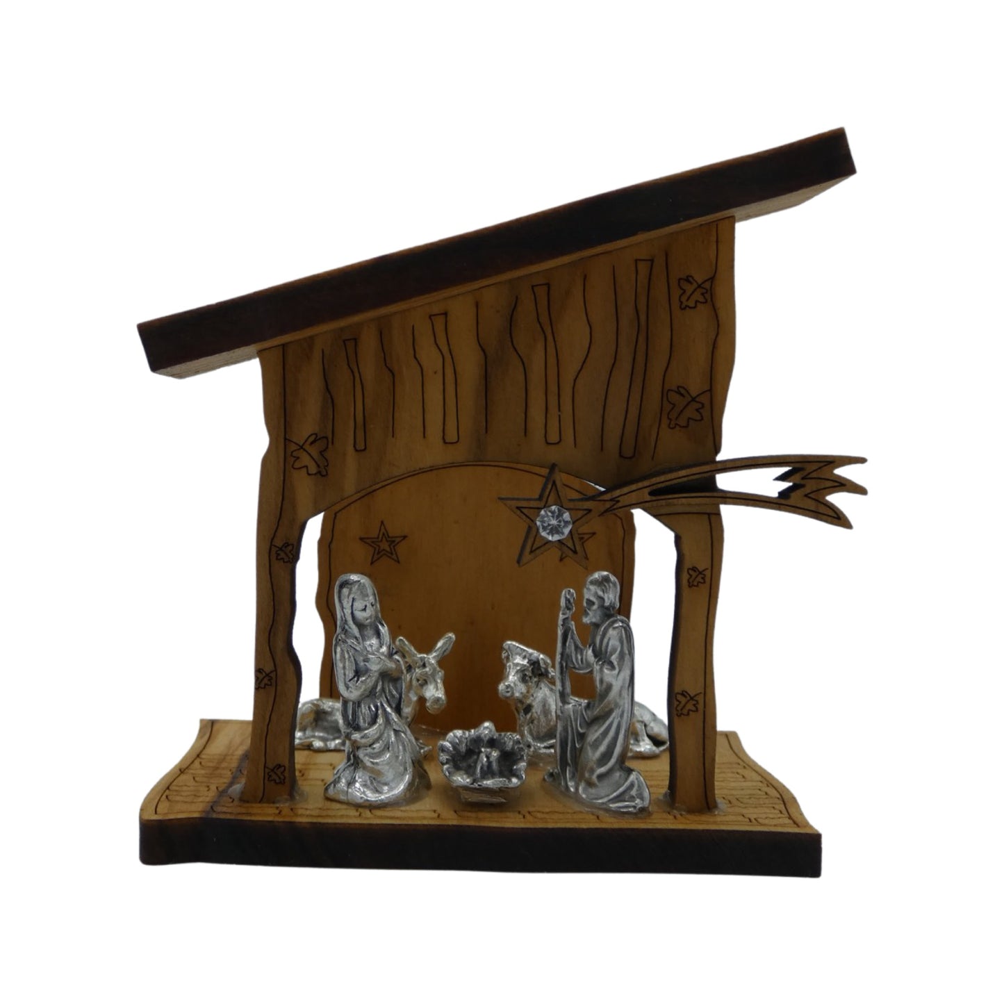 "Shooting Star" Olive Wood Nativity Scene