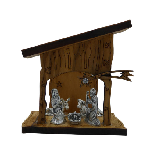 "Shooting Star" Olive Wood Nativity Scene