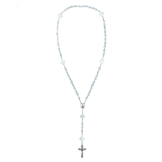 Mother of Pearl Fatima Cross Rosary