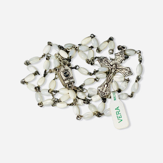 Mother of Pearl Lourdes Rosary with Water