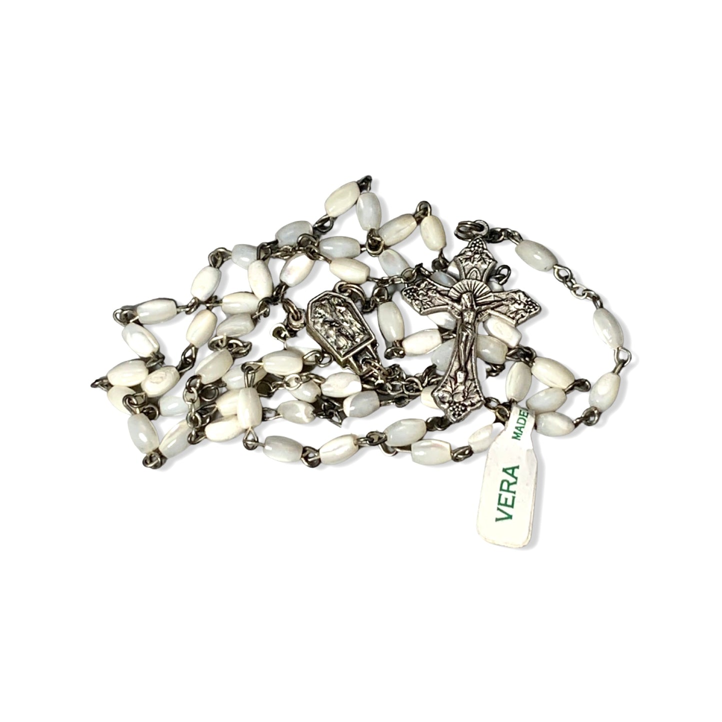 Mother of Pearl Lourdes Rosary with Water