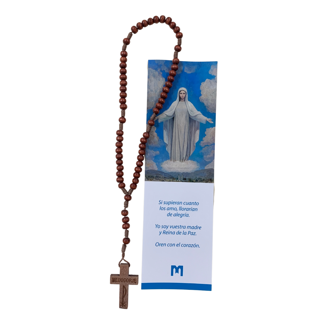 Wooden Queen of Peace Rosary