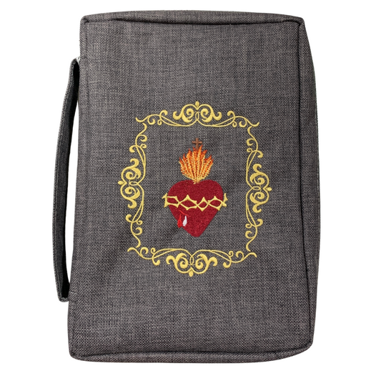 Embroidered Sacred Heart of Jesus Bible Cover by SCTJM
