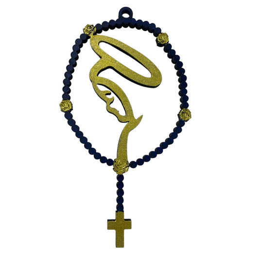 Wooden Carved Rosary Wall Decor of Assorted Colors