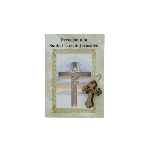 Olive Wood Budded Cross Pendant