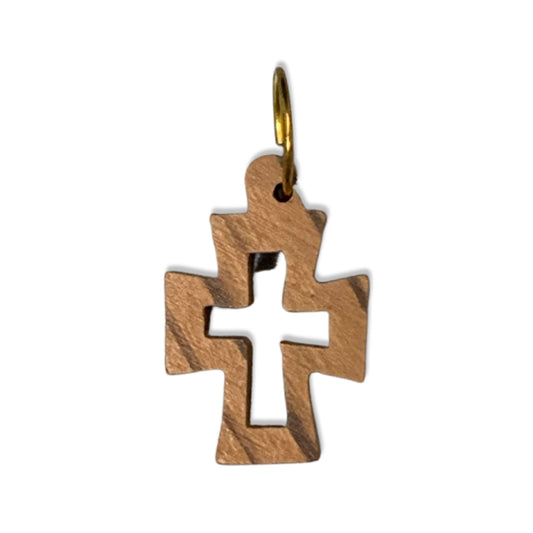 Olive Wood Cross Pendant