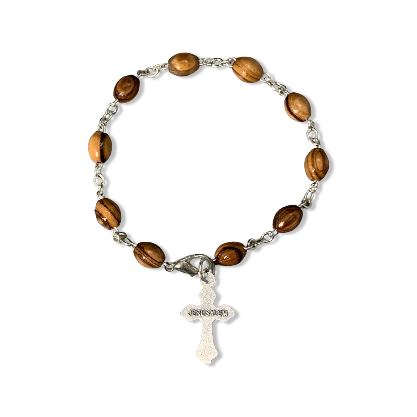 Olive Wood Decade Rosary Bracelet
