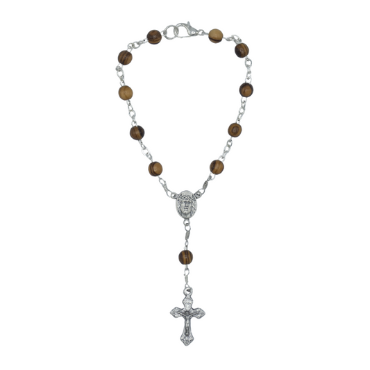 Olive Wood Holy Face of Jesus Decade Rosary