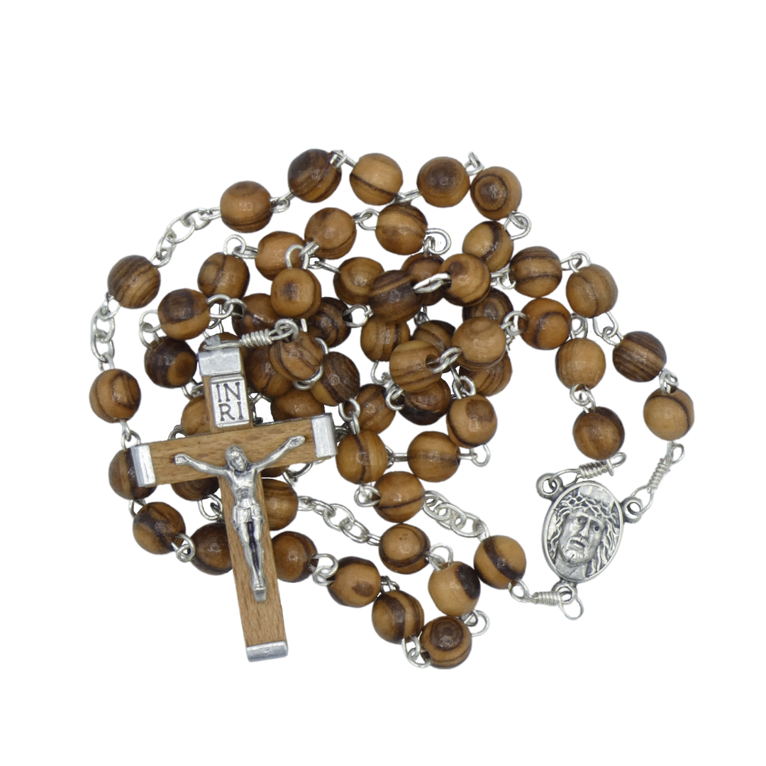 Olive Wood Holy Face of Jesus Rosary