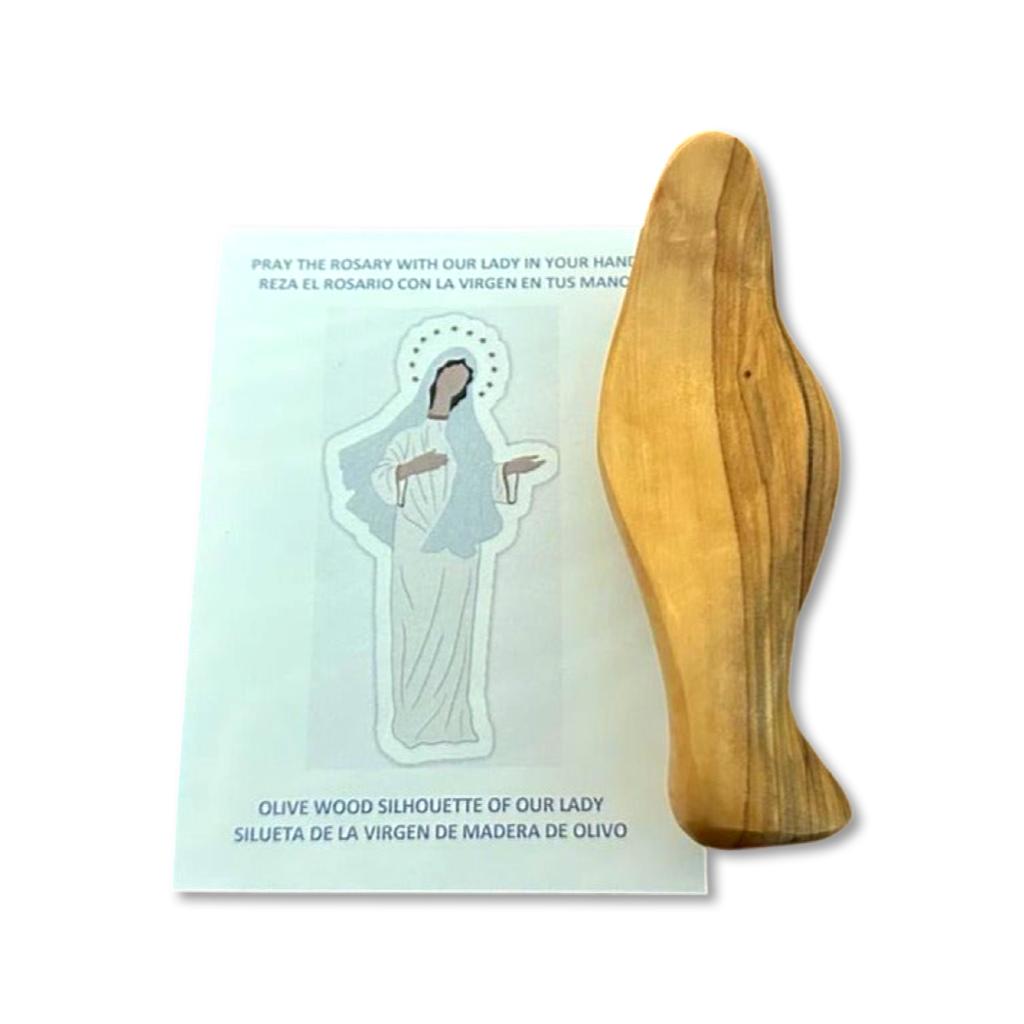 Olive Wood Silhouette of Our Lady