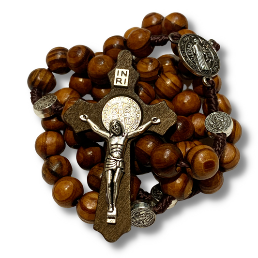Olive Wood St. Benedict Rosary