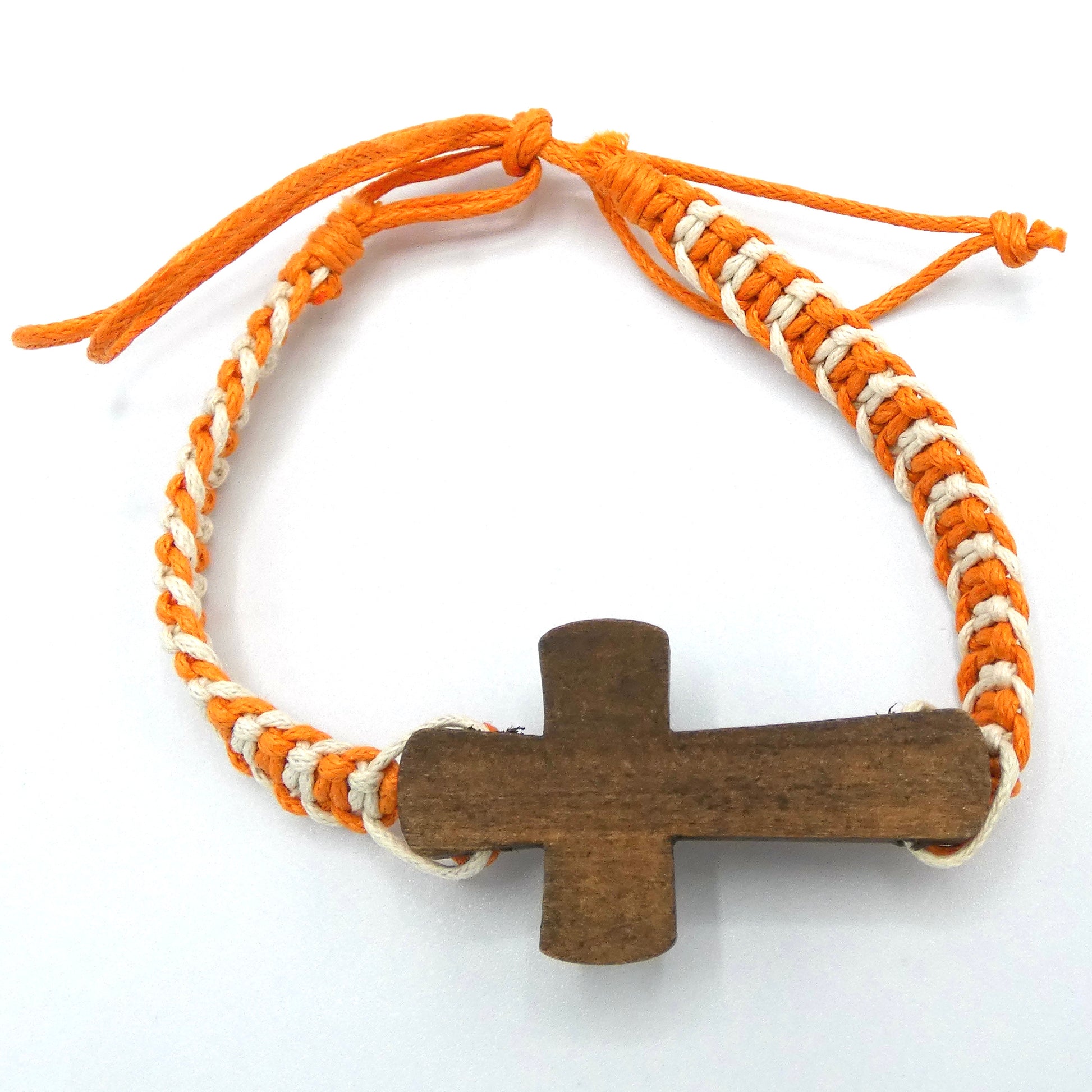 Wooden cross sale bracelet