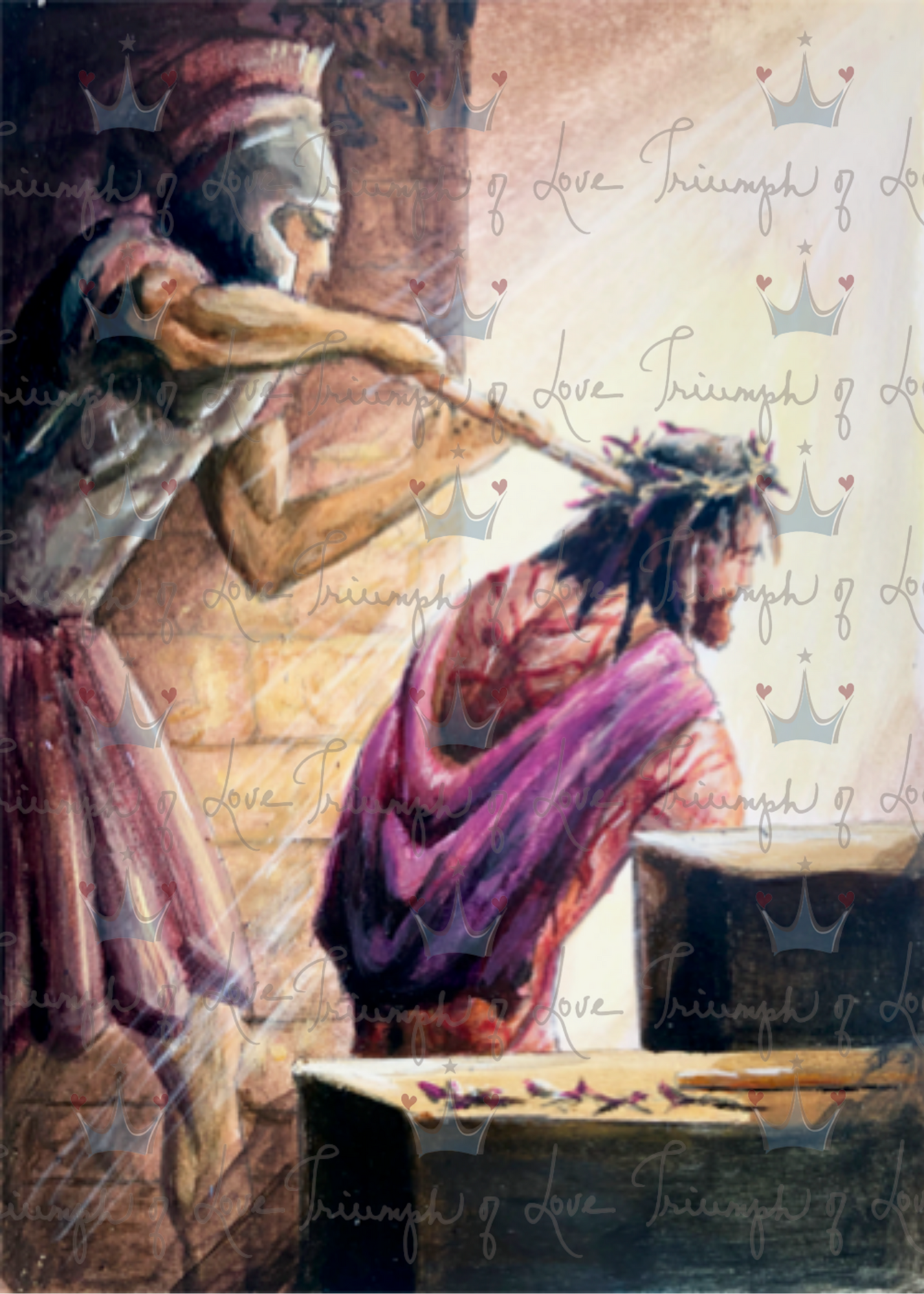 Original Crowning of Thorns Color Print by SCTJM