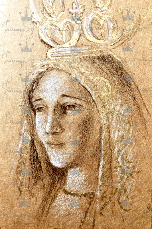 Original Our Lady of Fatima Color Print by SCTJM