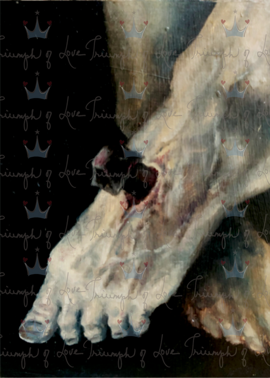 Original Pierced Feet of Christ Color Print by SCTJM