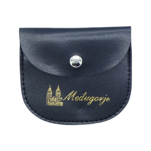 Queen of Peace Imitation Leather Pouch with Snap