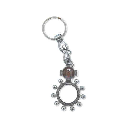 Queen of Peace Ring Decade Rosary Keychain