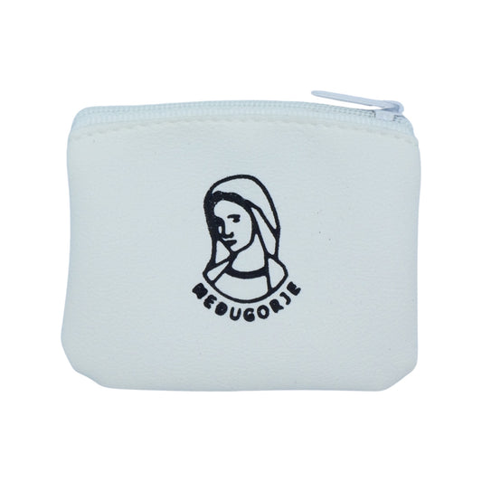 Queen of Peace Vinyl Zipper Pouch of Assorted Colors