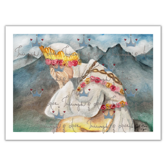 Original Our Lady of La Salette Watercolor Print by SCTJM