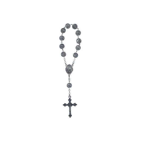 Padre Pio Medals Decade Rosary with Relic