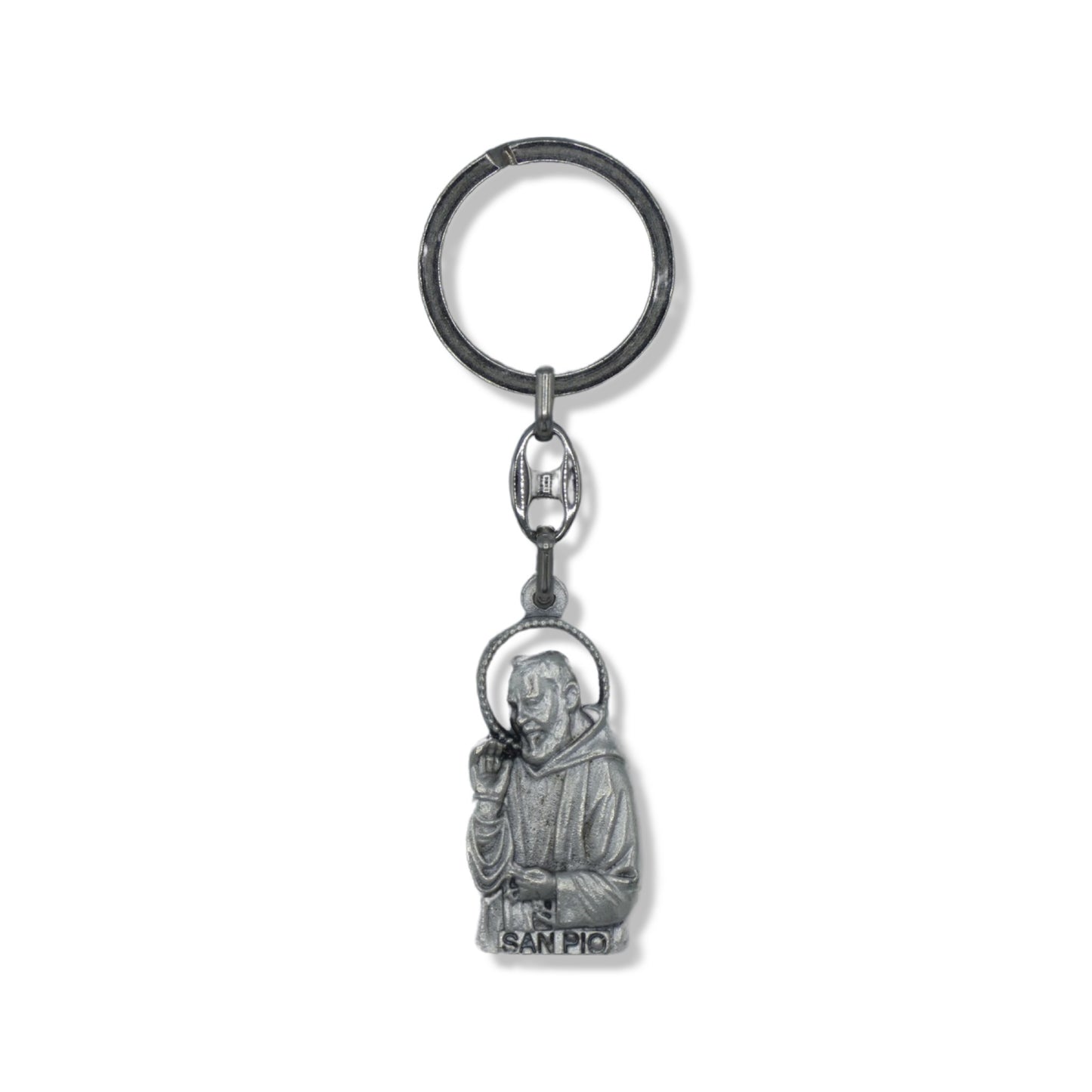 Padre Pio Portrait Keychain