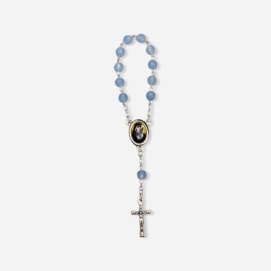 Pastel St. Faustina Decade Rosary with Relic