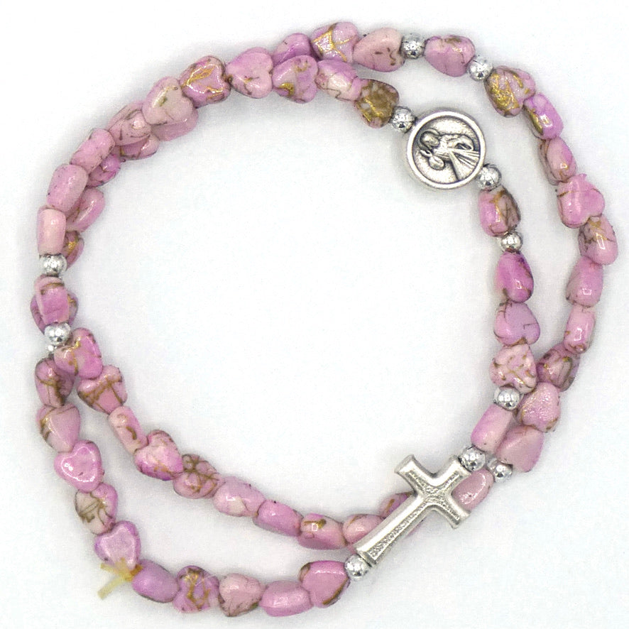 Turquoise Turn It Around Single Decade Rosary Bracelet Wrap – Katholic Beads  & More