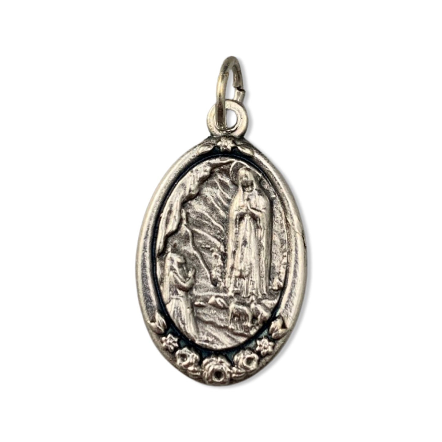 Rose Border Lourdes Medal