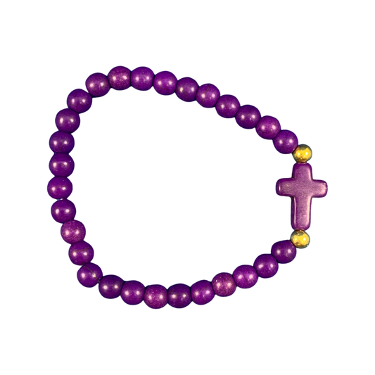 Beaded Bracelet with Cross