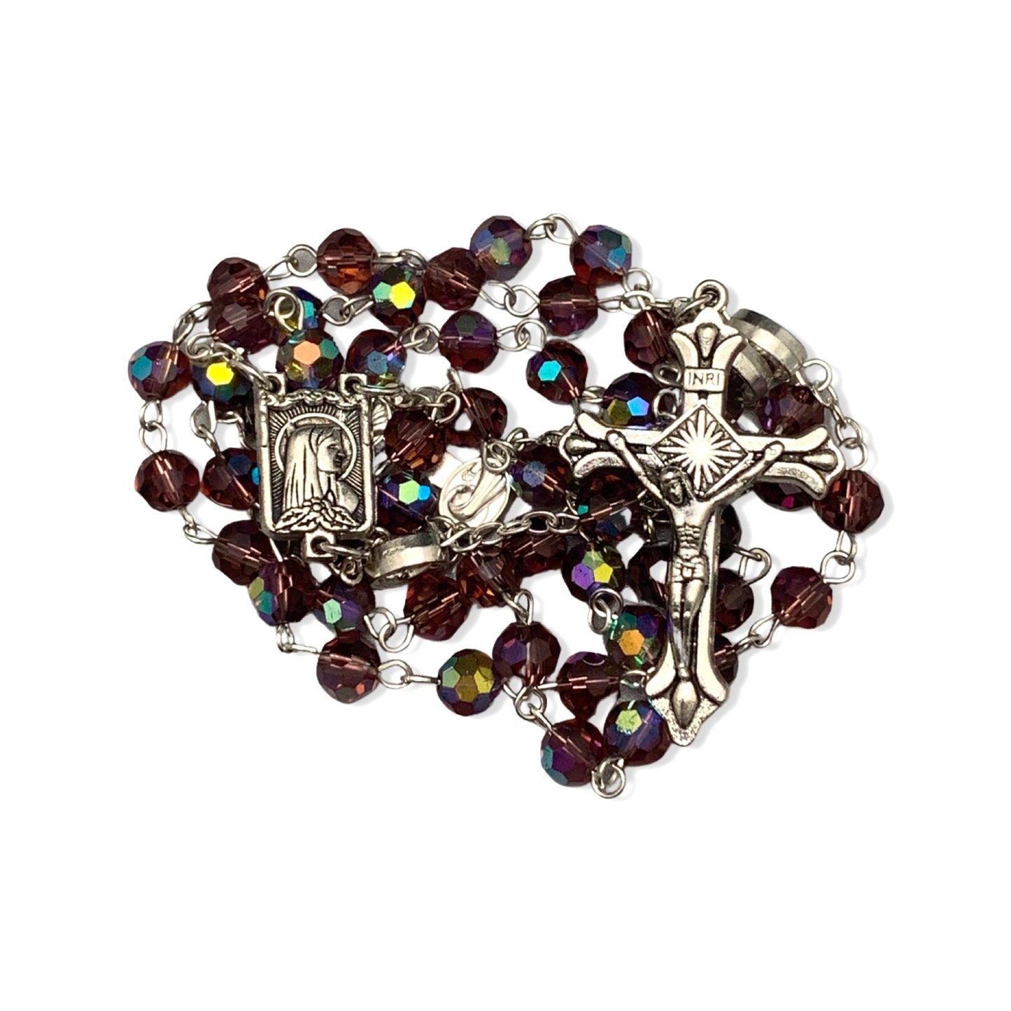 Crystal Lourdes Rosary of Assorted Colors