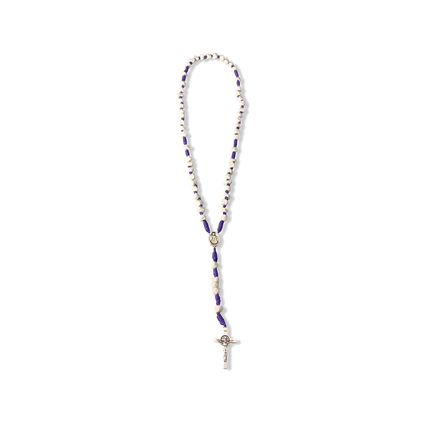 Queen of Peace Stone Rosary with St. Benedict Crucifix