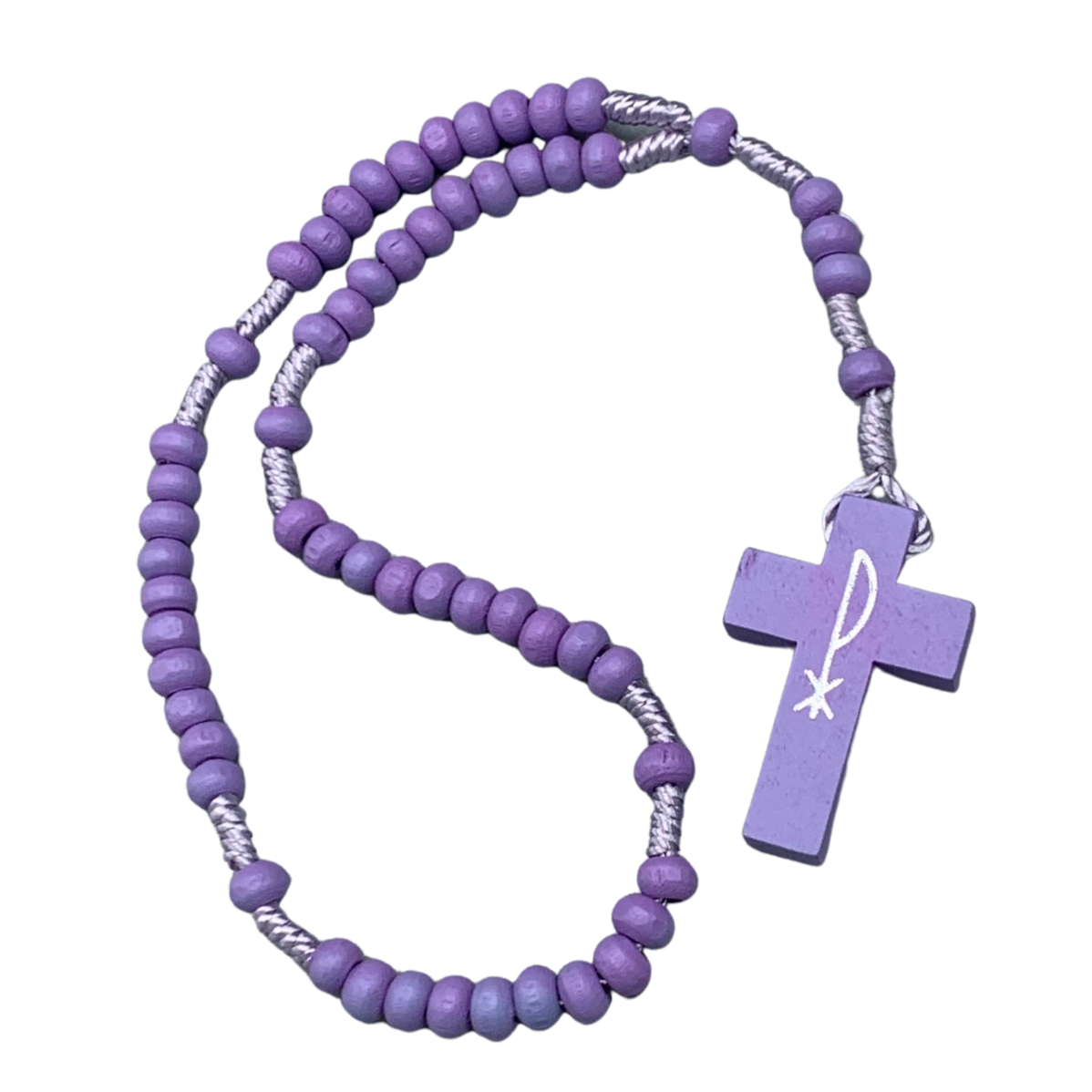 Purple Wood Queen of Peace Rosary