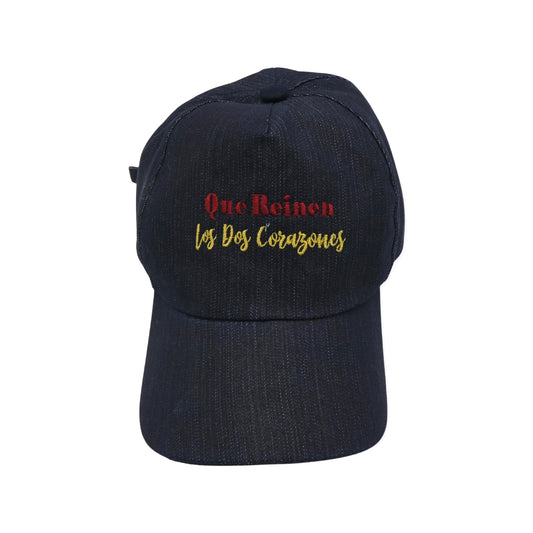 “Que Reinen Los Dos Corazones” Denim Hat
