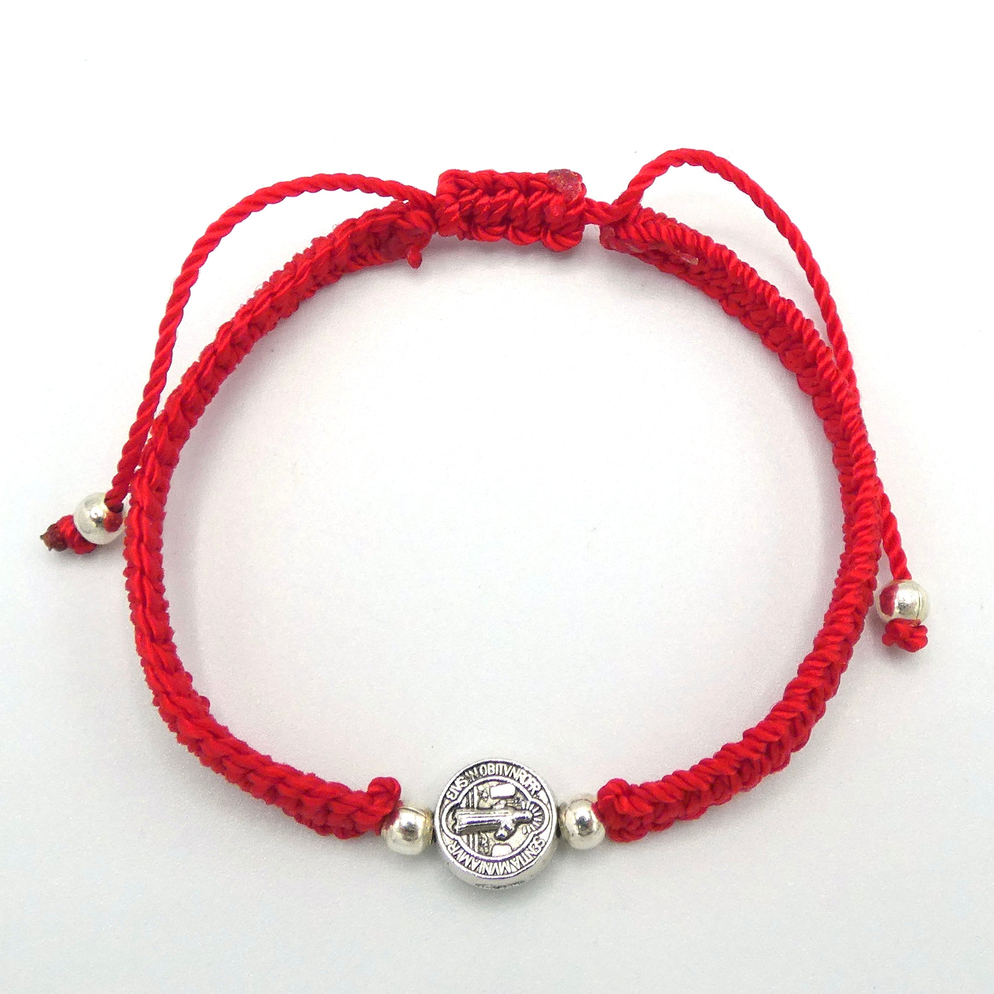 Braided Bracelet of Assorted Colors with St. Benedict Medal – Triumph ...