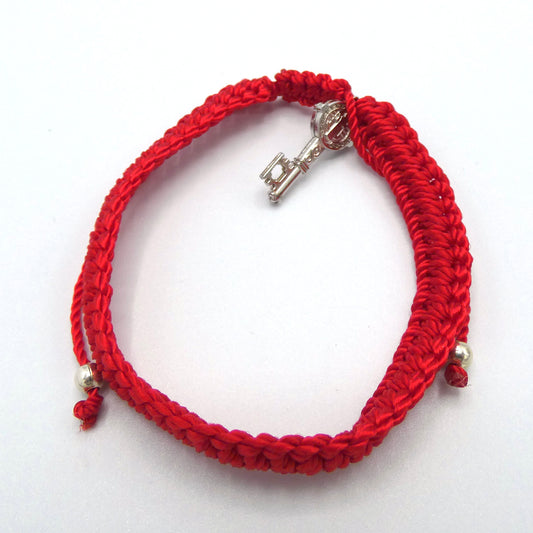 Braided Bracelet of Assorted Colors and Medals