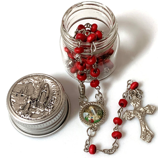 Tiny Rose Lourdes Rosary of Assorted Styles