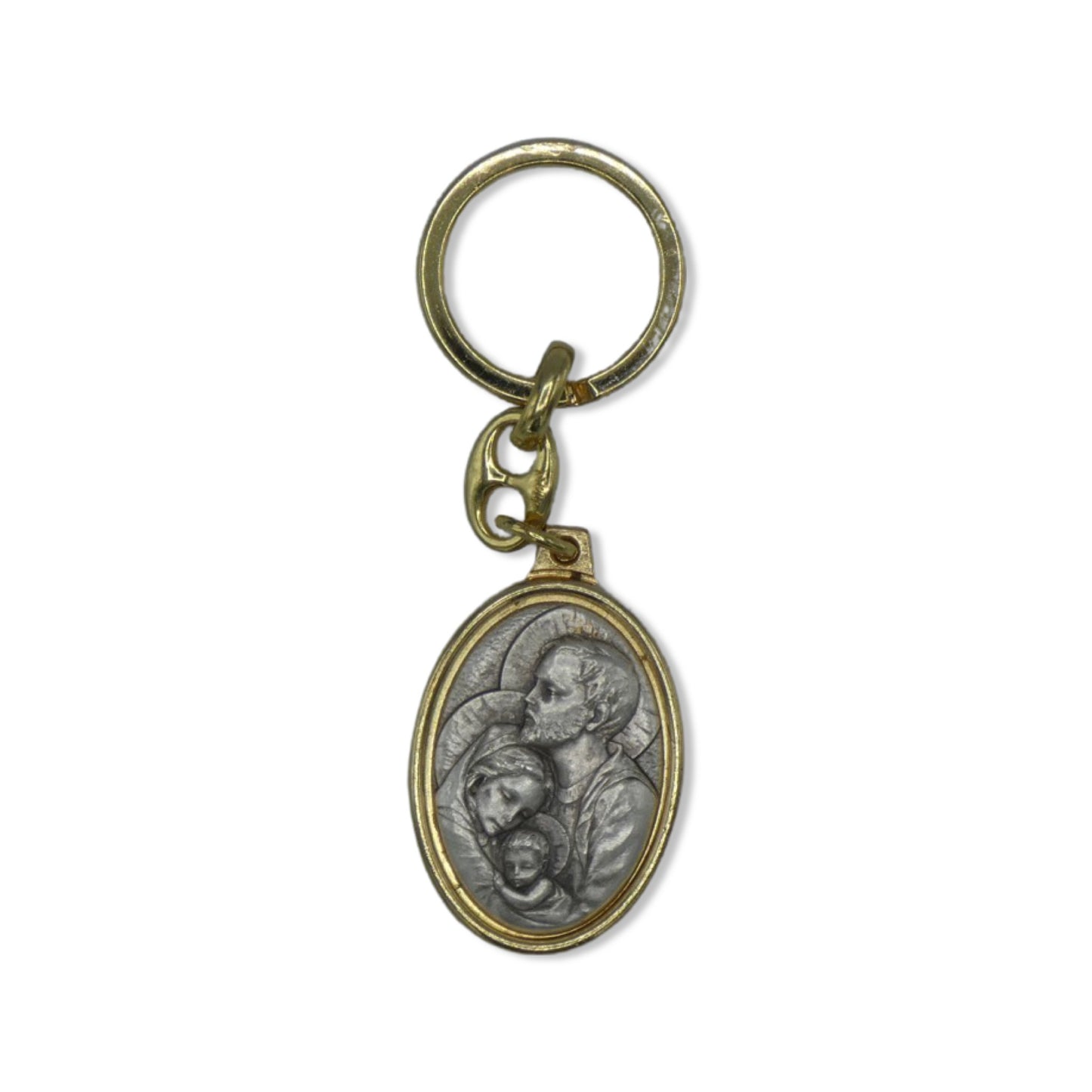 Gold Holy Family Keychain