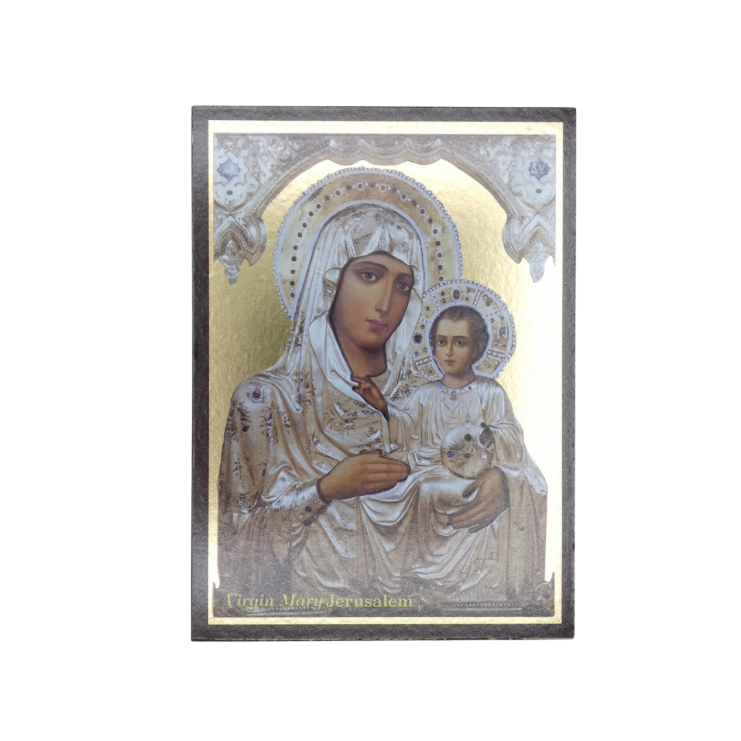 Silver Our Lady of Jerusalem Icon