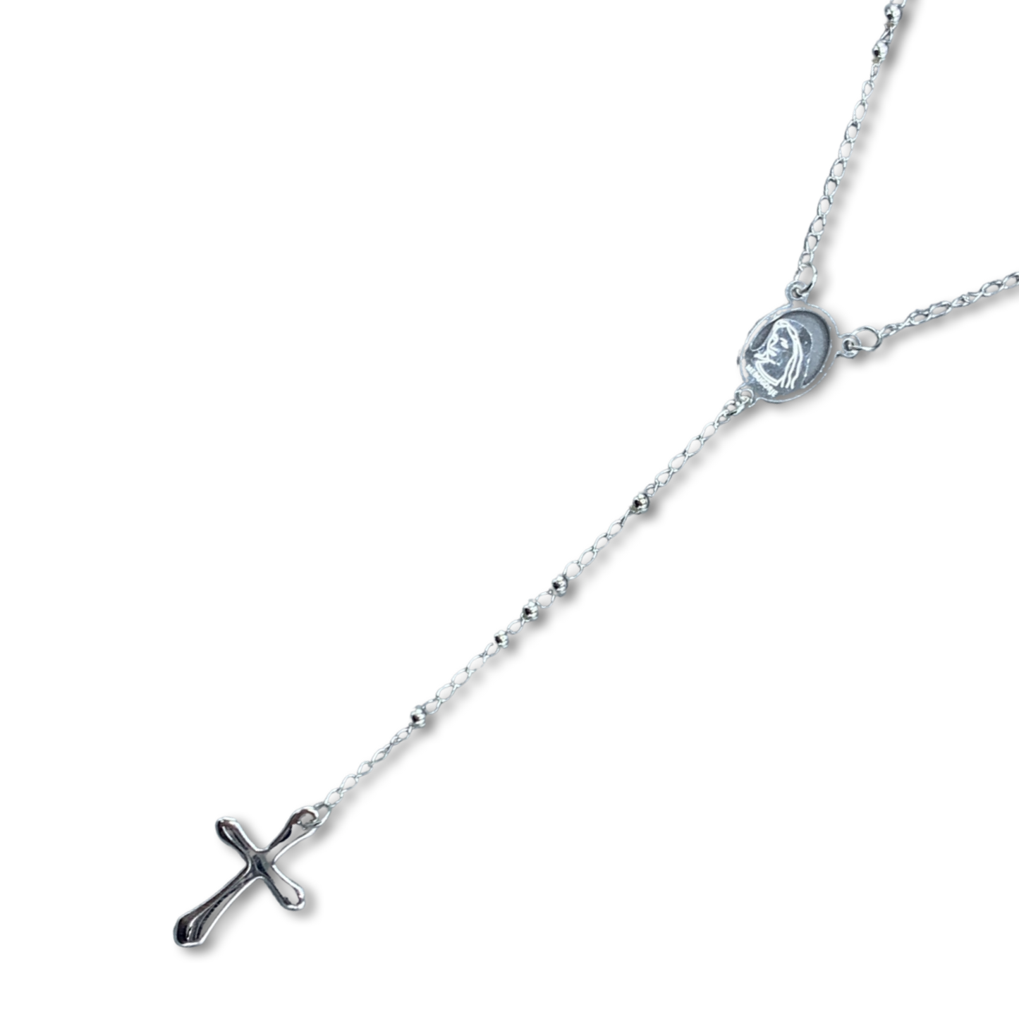 Silver Queen of Peace Rosary