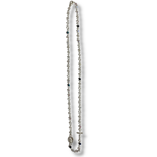 Silver Rosary Necklace