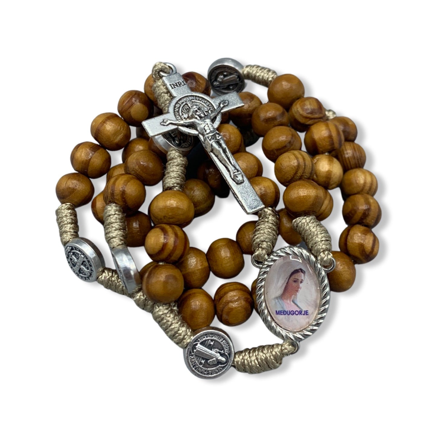 St. Benedict Rosary with Queen of Peace Medal