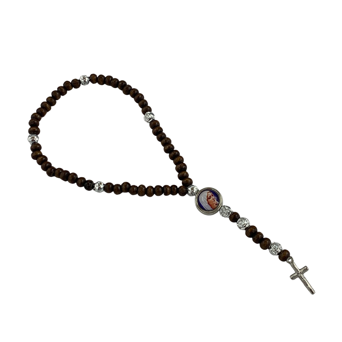 Small Wood Queen of Peace Rosary