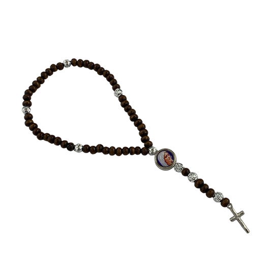 Small Wood Queen of Peace Rosary