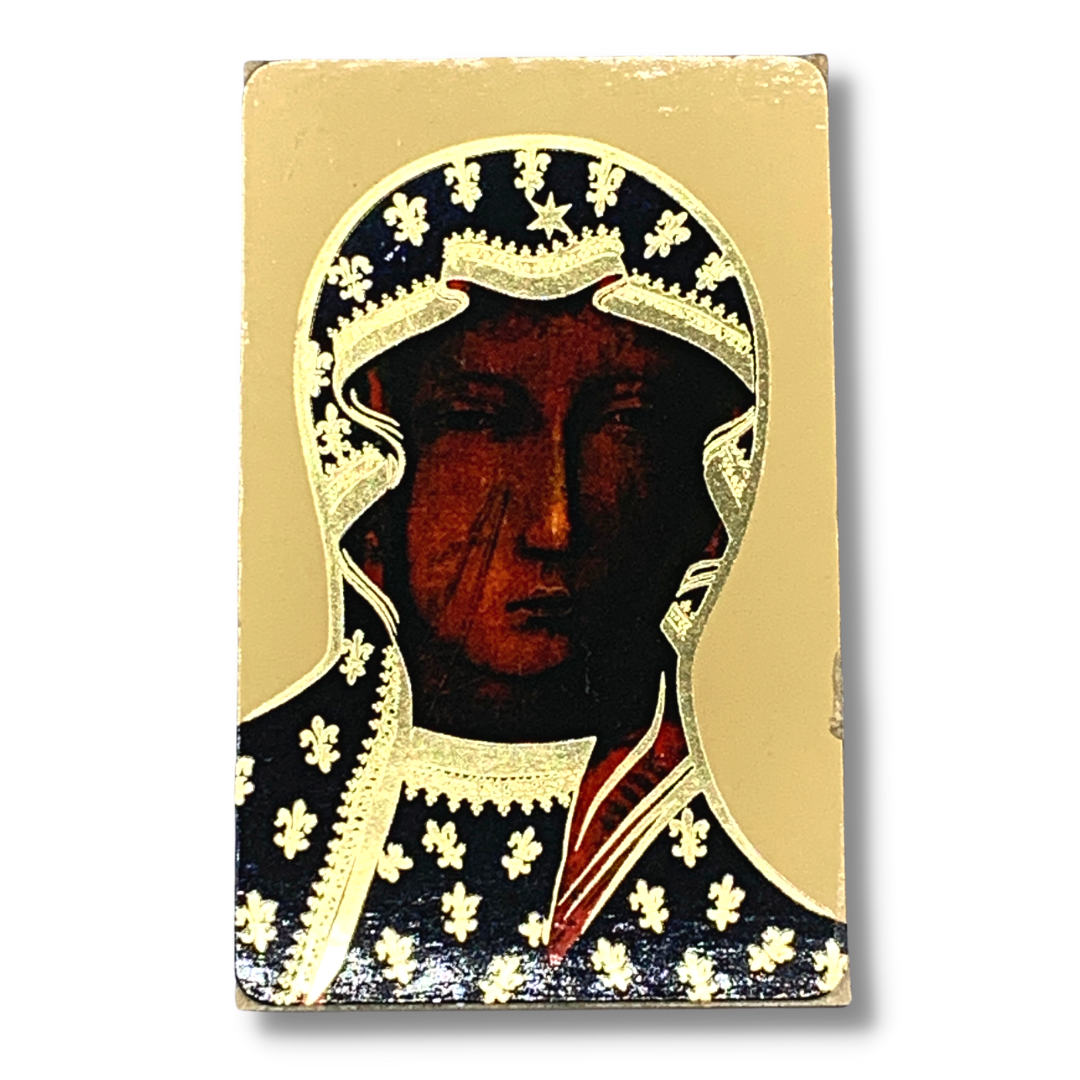 Small Wooden Black Madonna Icon