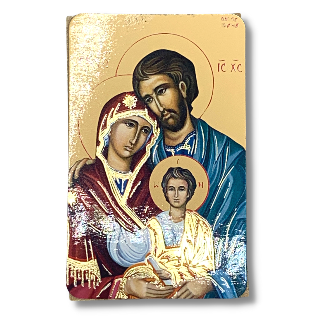 Small Wooden Holy Family Icon