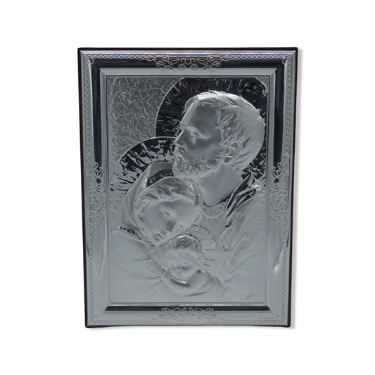 Square Silver Image of the Holy Family