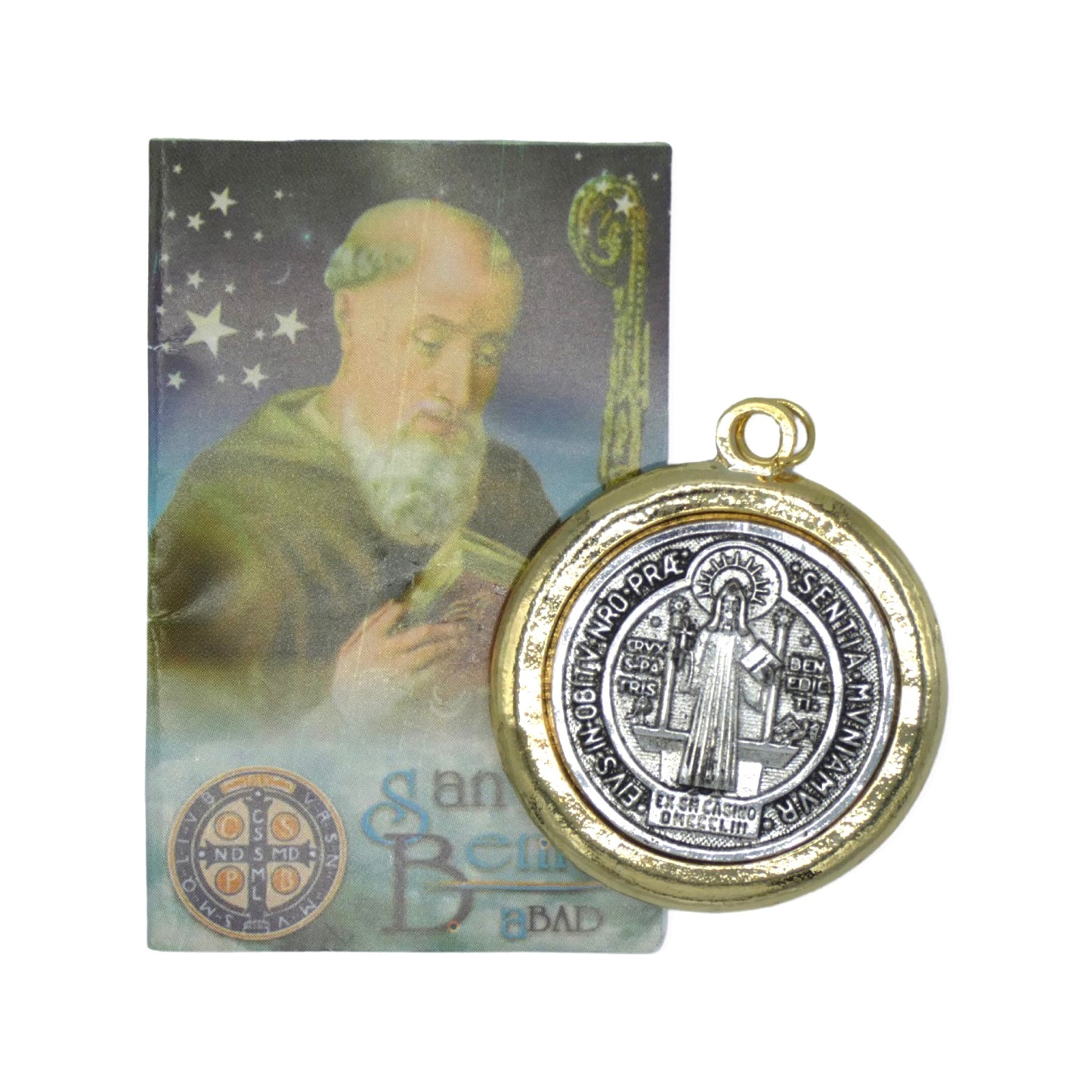 St. Benedict Medal with Gold Trim